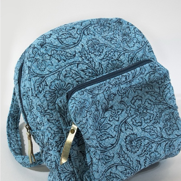 Blue Vine Print Backpack Fabric NWT - Picture 11 of 17